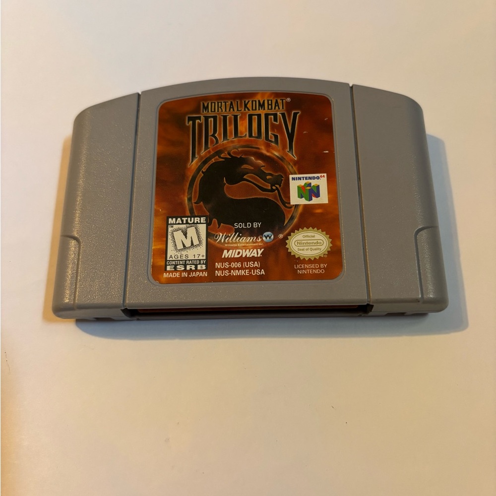 Nintendo 64 Mortal Kombat Trilogy Game Cartridge Tested And Working